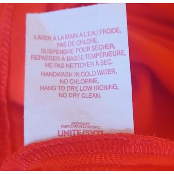 Joseph Ribkoff Orange Tank Dress Gold Braid on Collar Tensel Fabric Women's 8 - Picture 9 of 9